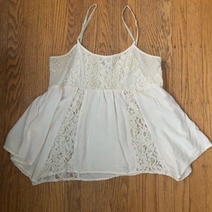 Women’s American Eagle Off White Lace Baby Doll Cami (M)